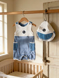 Baby Boys Terry Romper & Sun Hat