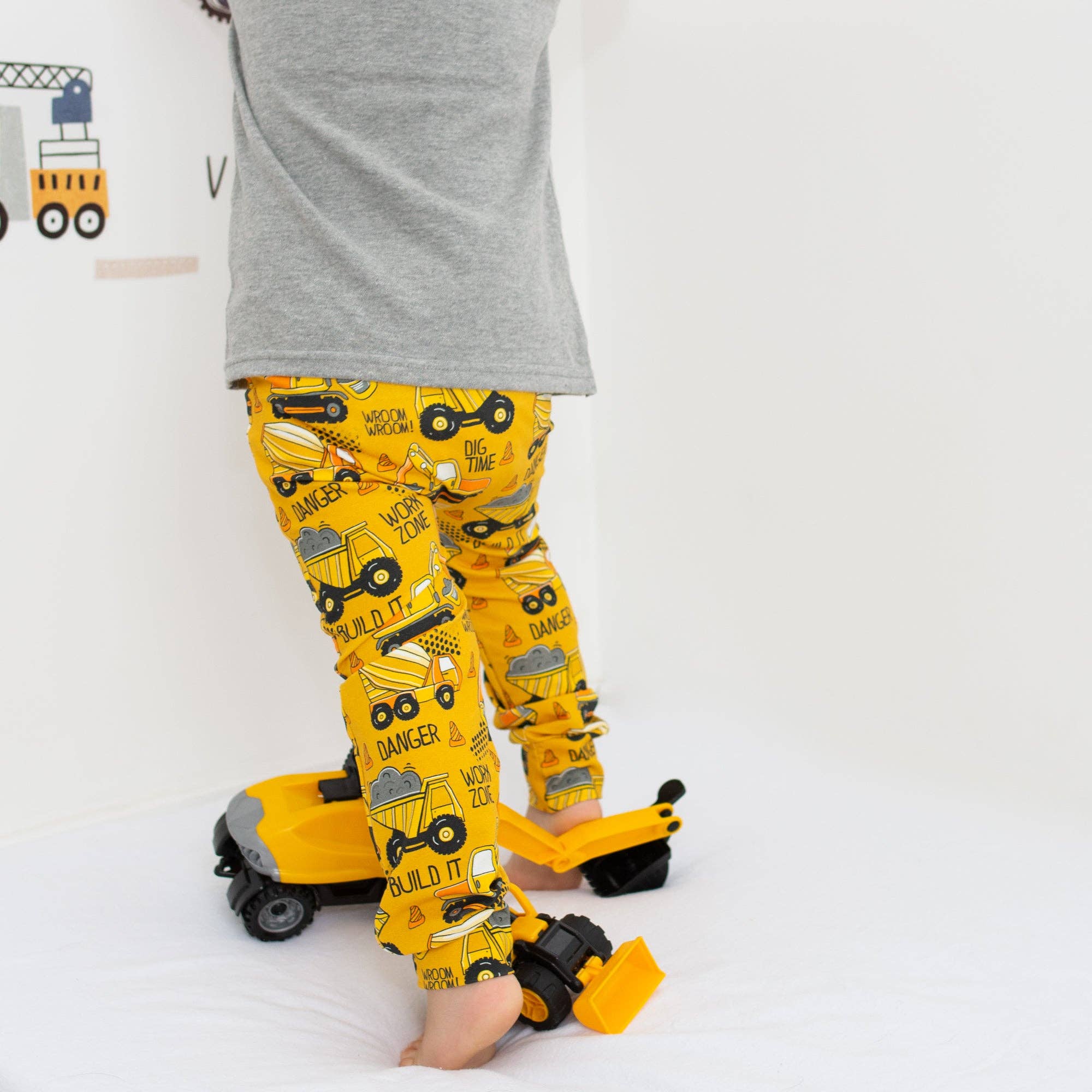 Work Zone Construction Print Baby & Toddler Cotton Leggings