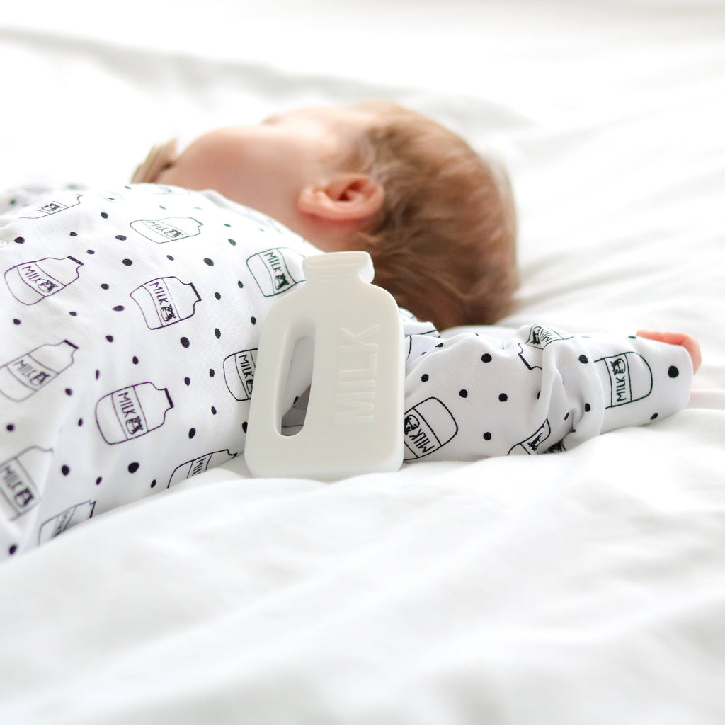 Unisex Baby Cotton Sleepsuit (Onesie) – Milk Bottle Print
