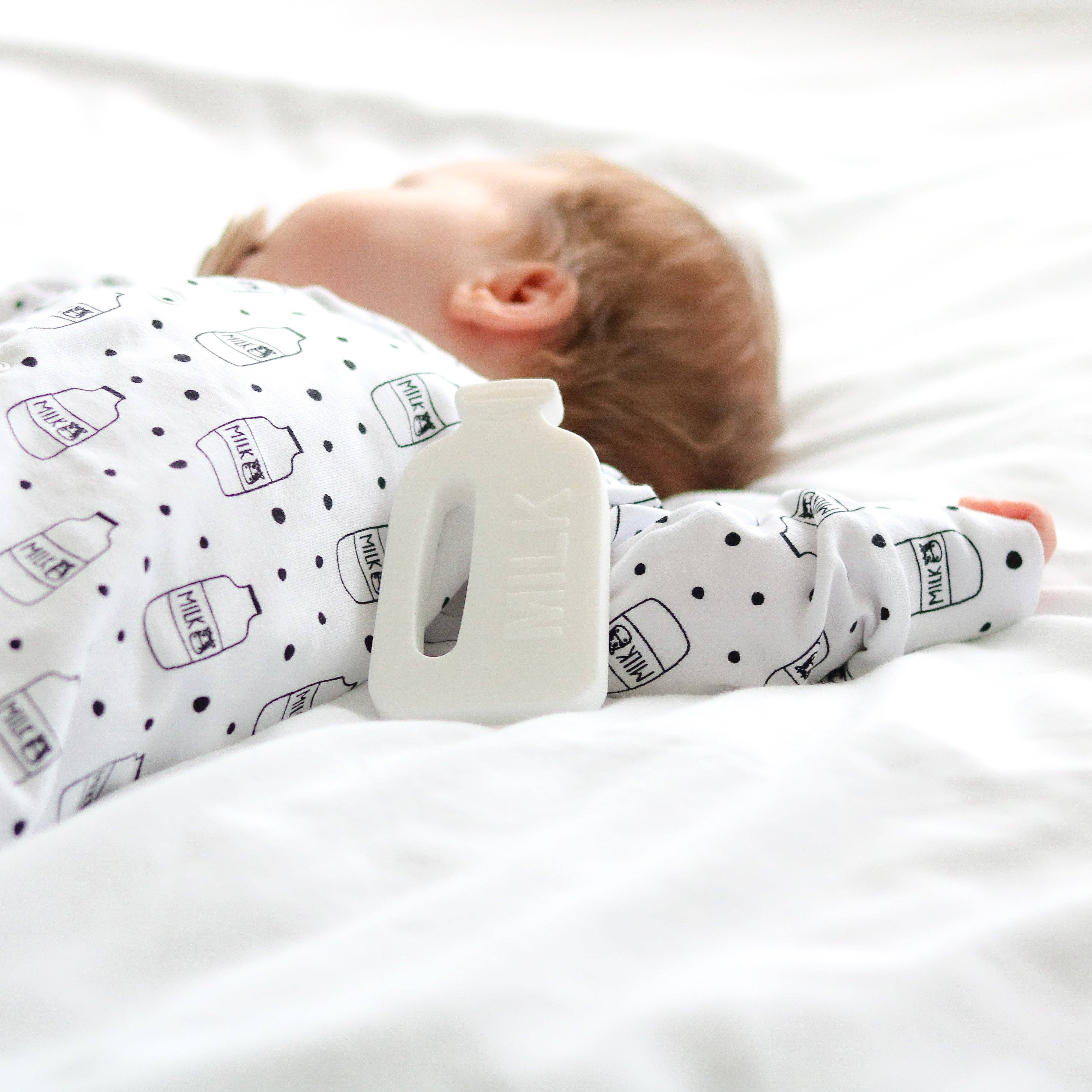 Unisex Baby Cotton Sleepsuit (Onesie) – Milk Bottle Print