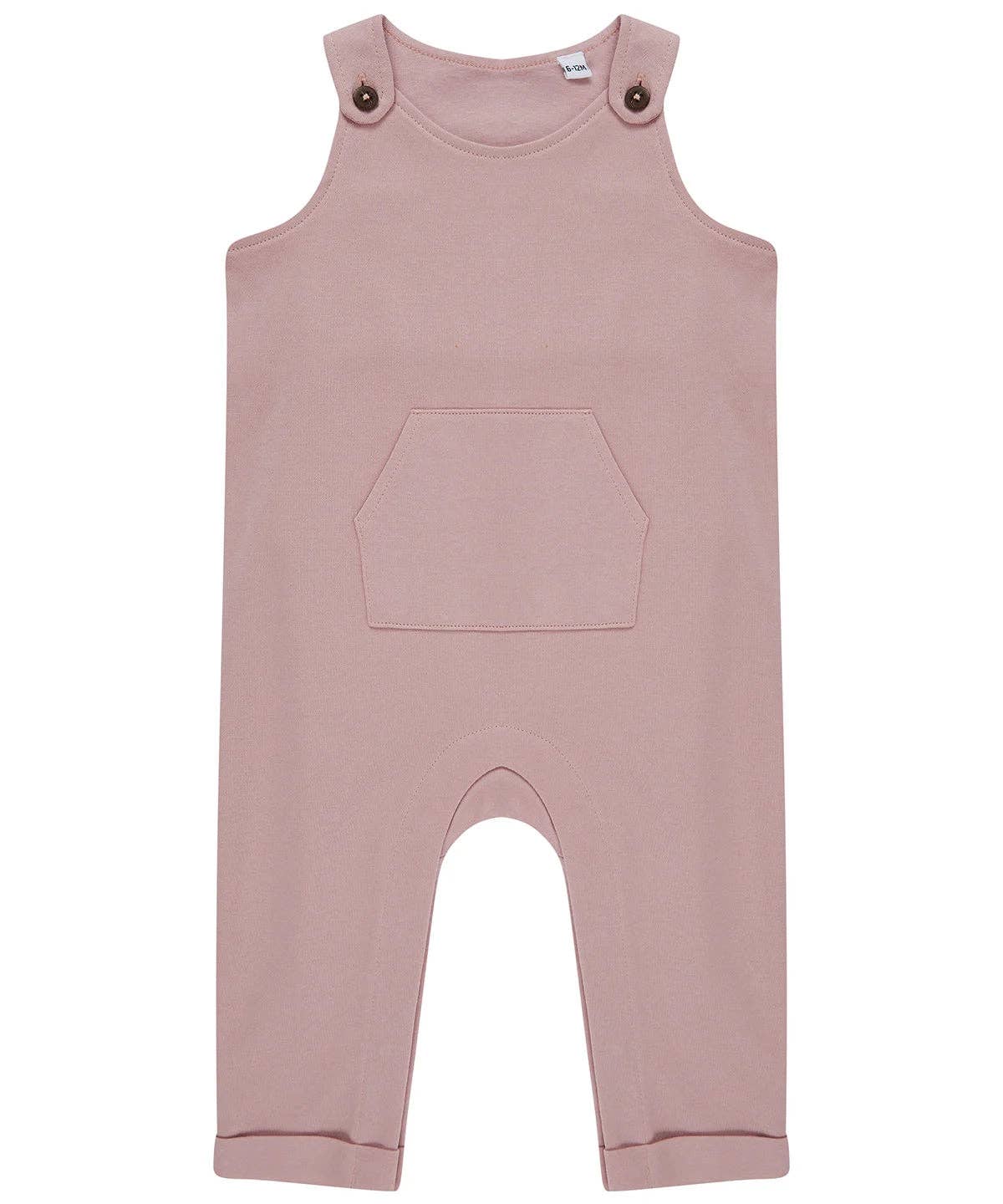Soft Pink Organic Cotton Dungarees