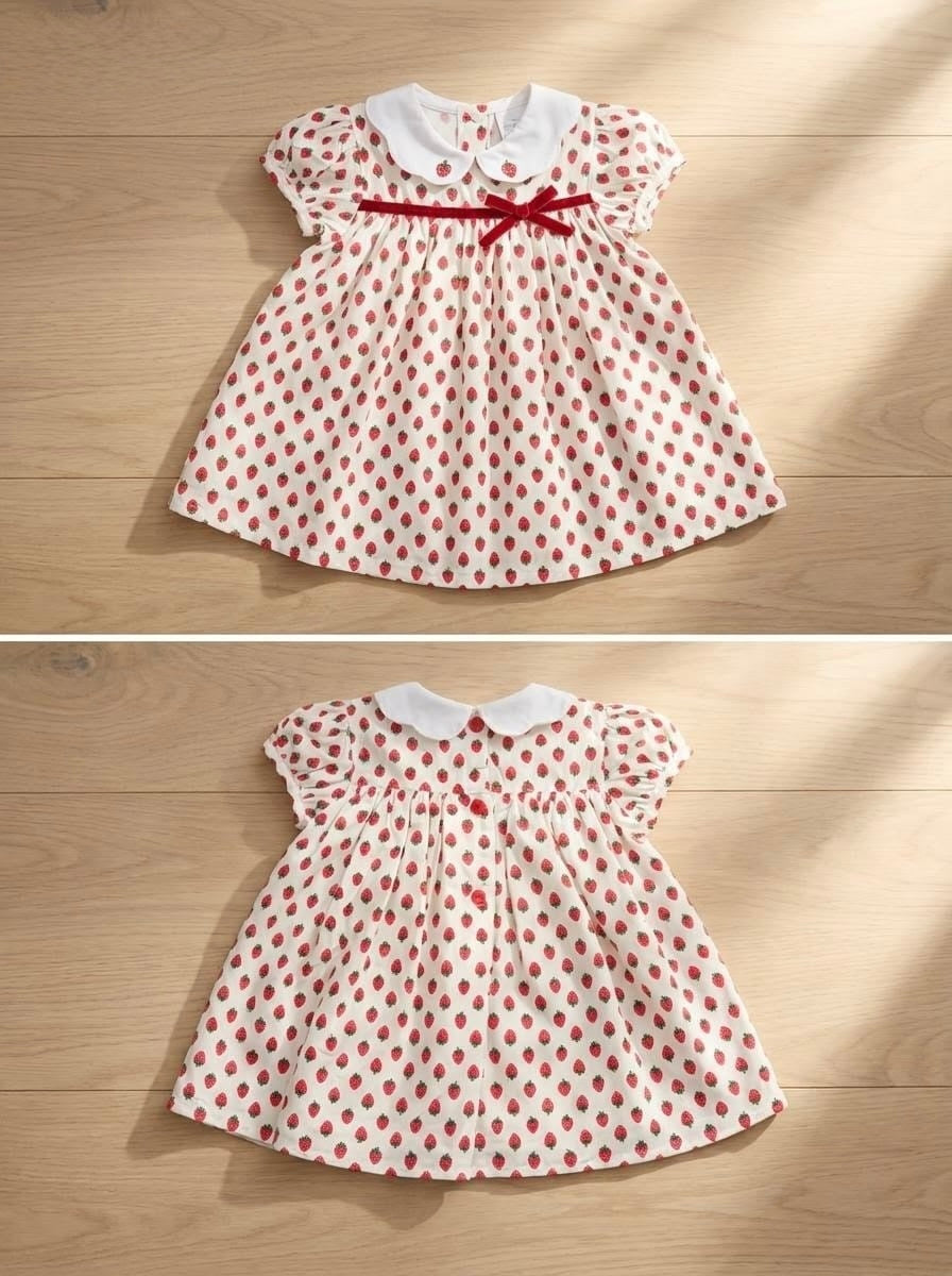 Baby Girls Strawberry Print Dress