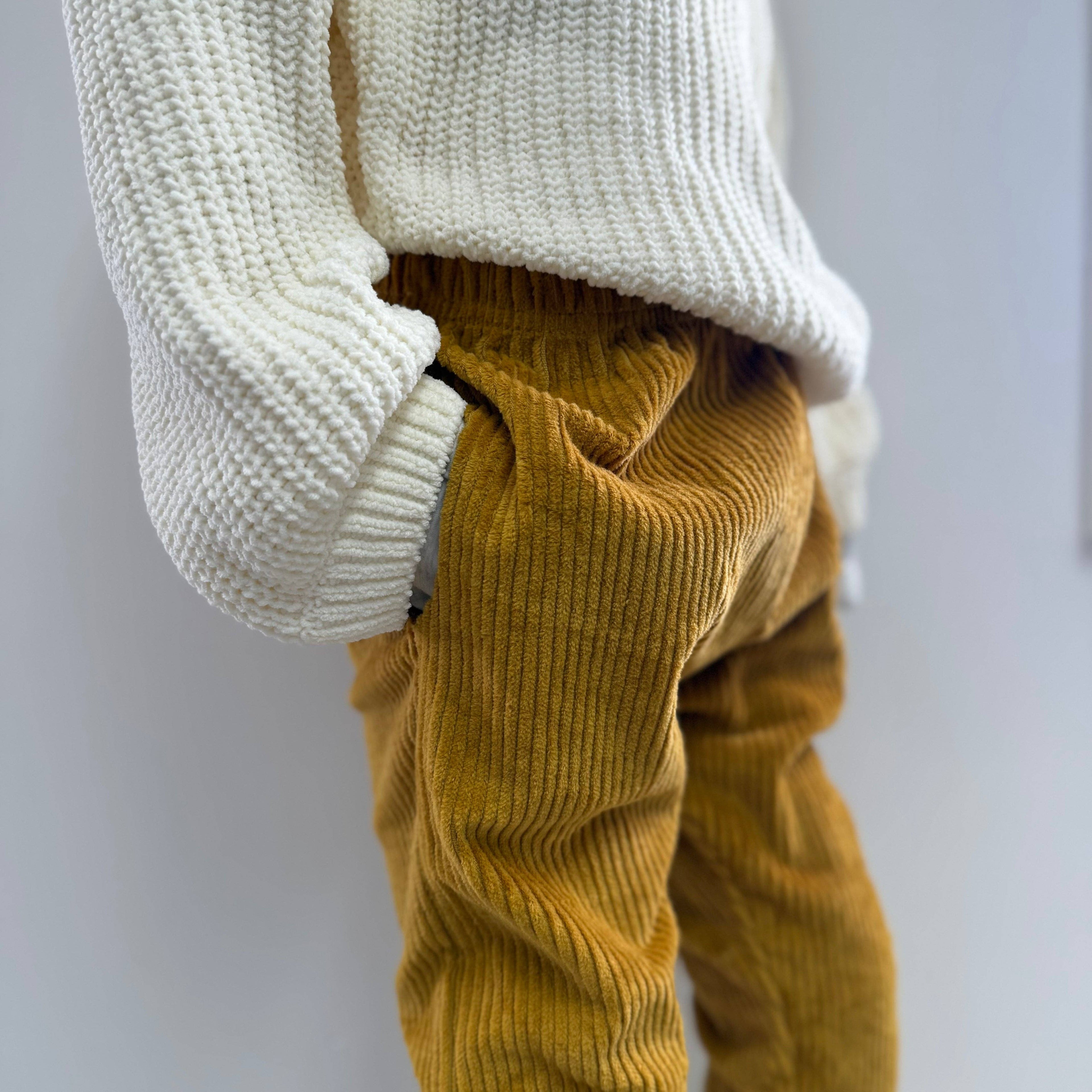 Gold Corduroy "Kid Fit" Trousers