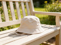 Baby Plain Biscuit Bucket Hat With Chin Strap