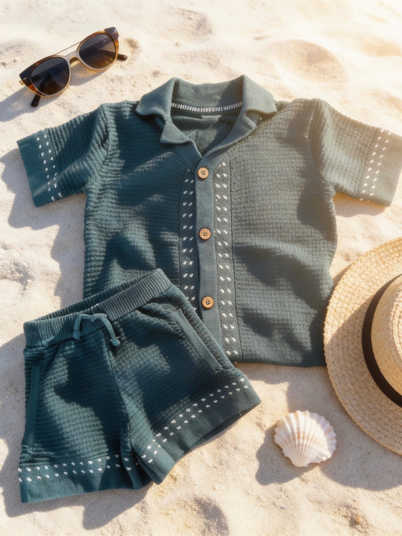 Baby Boys True Knit Shirt & Shorts Outfit