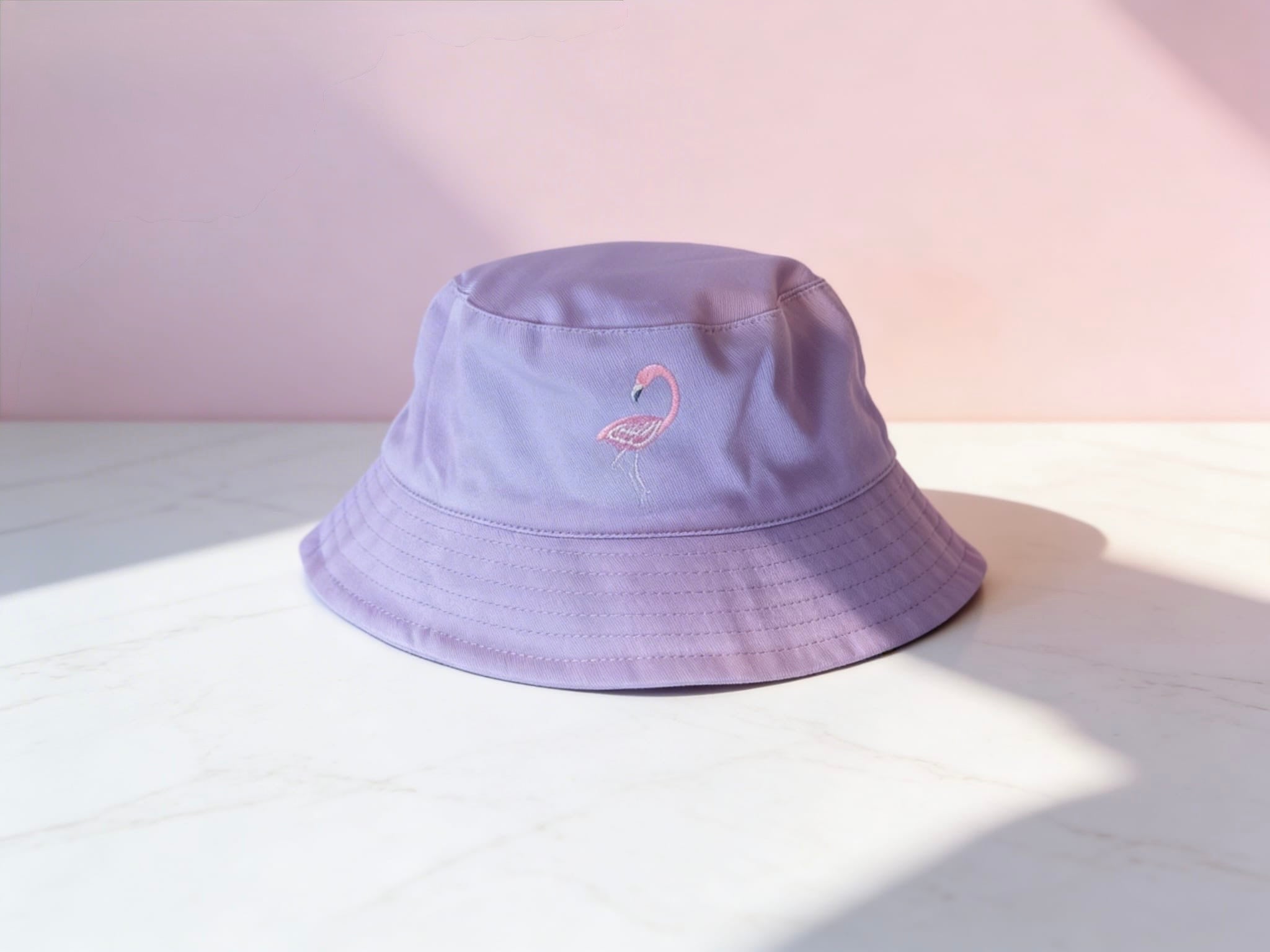 Girls Flamingo Motif Bucket Hat