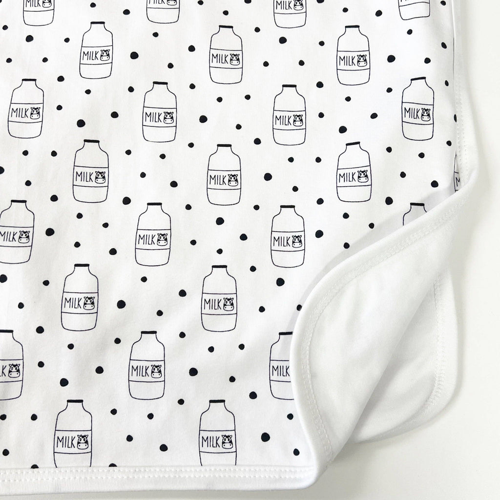 Unisex Baby Cotton Sleepsuit (Onesie) – Milk Bottle Print