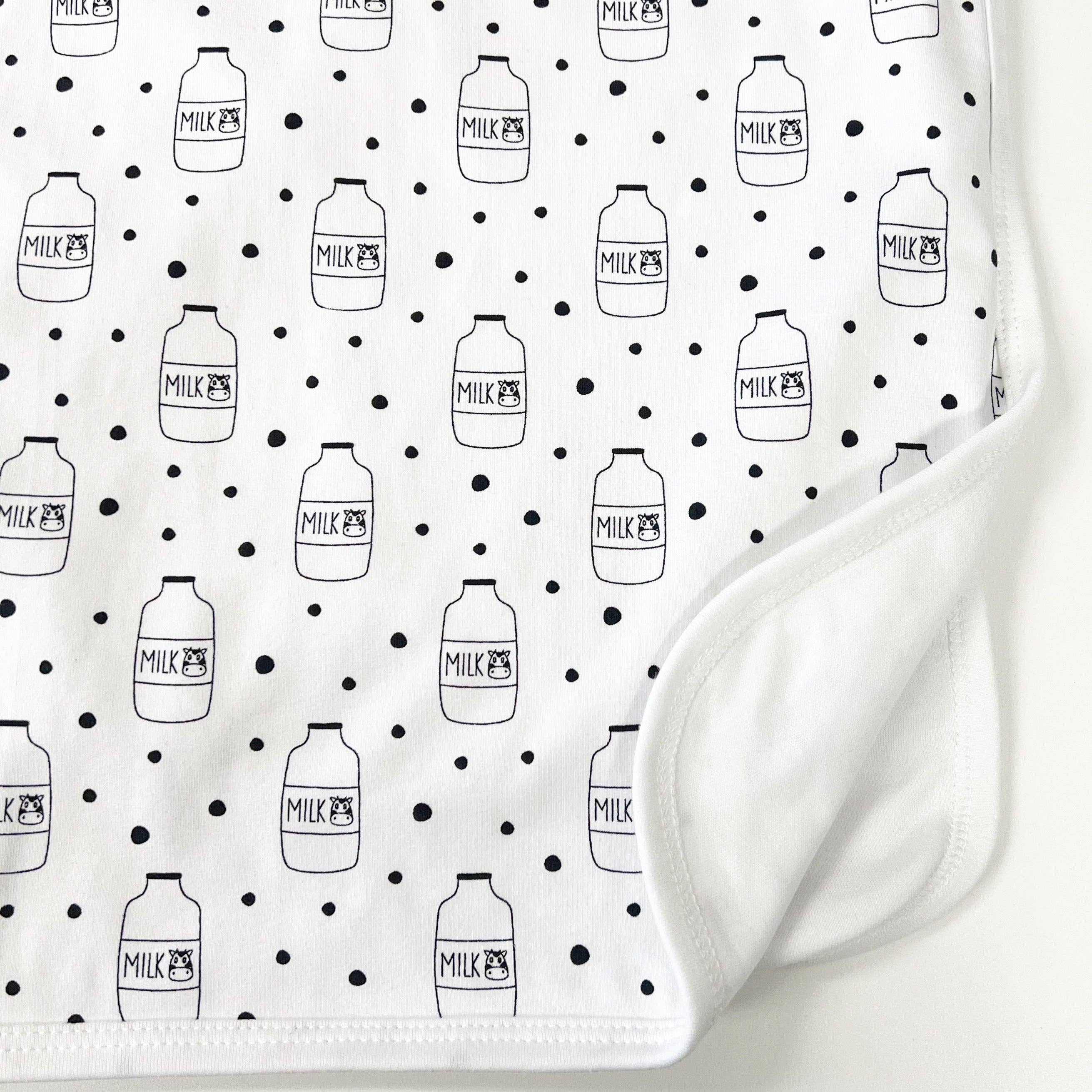 Unisex Baby Cotton Sleepsuit (Onesie) – Milk Bottle Print