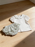 Baby Girls Cotton Top And Jacquard Pant Outfit