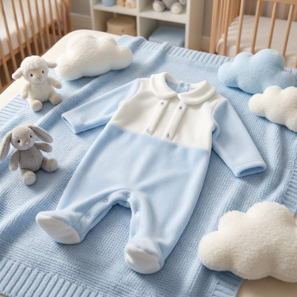 Blue Tuxedo All-In-One Sleepsuit Outfit