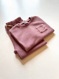 Kids Pink Brushed Rib Sweatshirt & Jog Pant Outfit