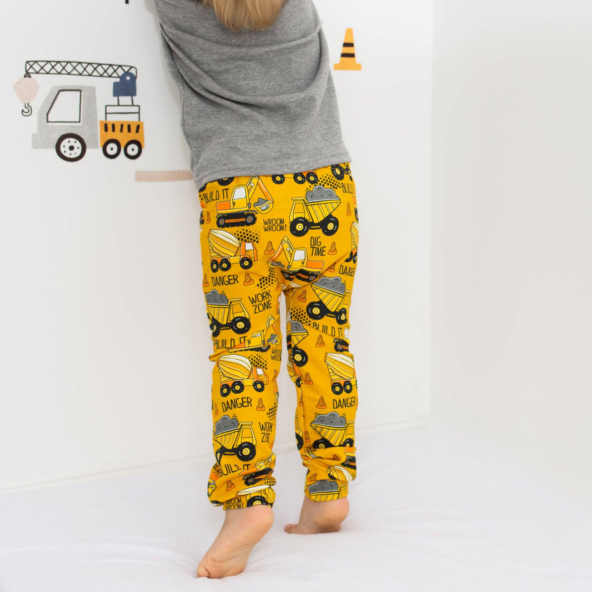 Work Zone Construction Print Baby & Toddler Cotton Leggings