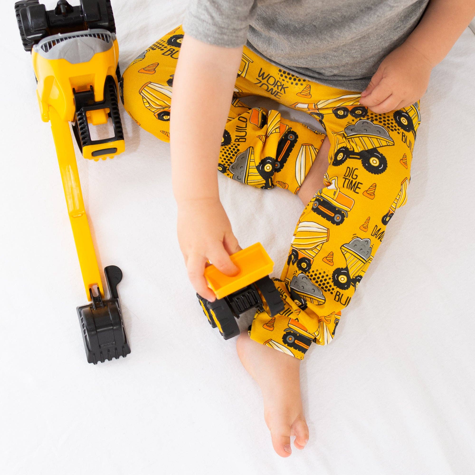Work Zone Construction Print Baby & Toddler Cotton Leggings