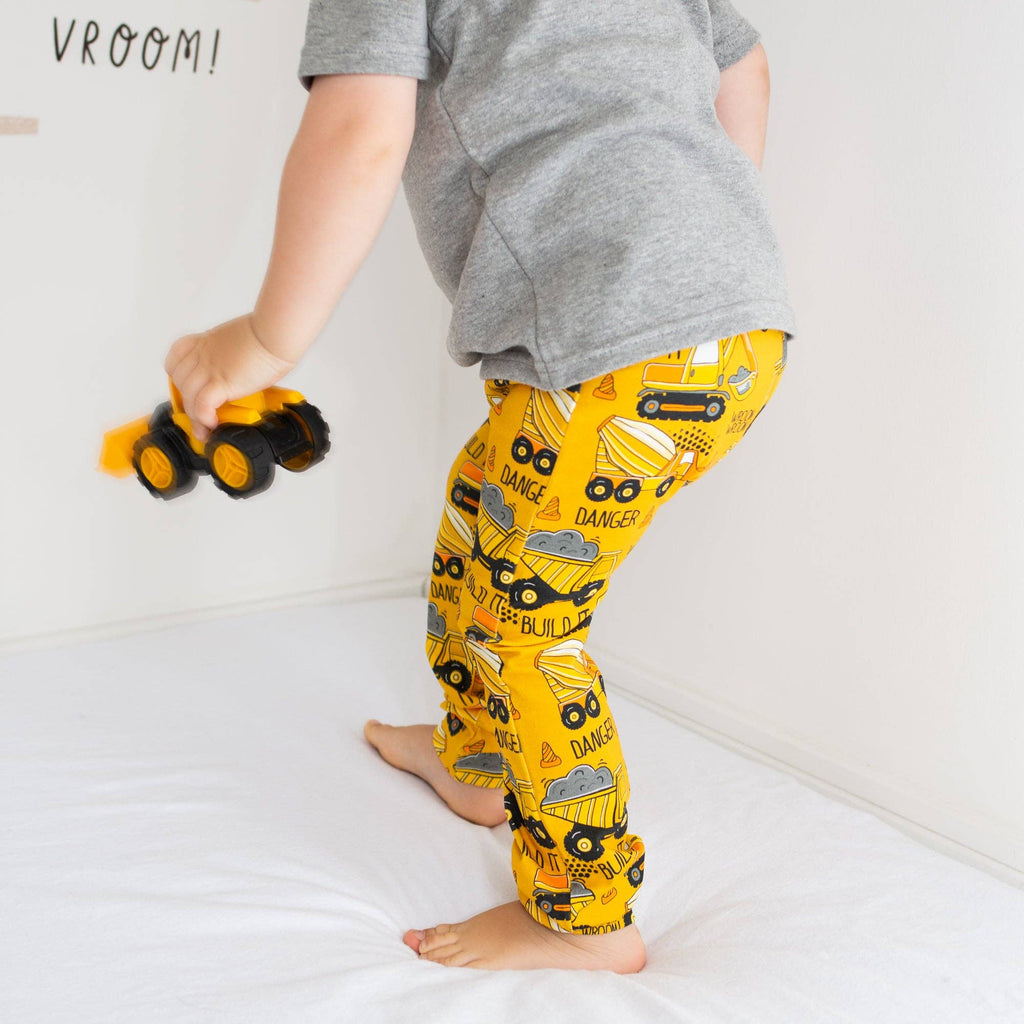 Work Zone Construction Print Baby & Toddler Cotton Leggings