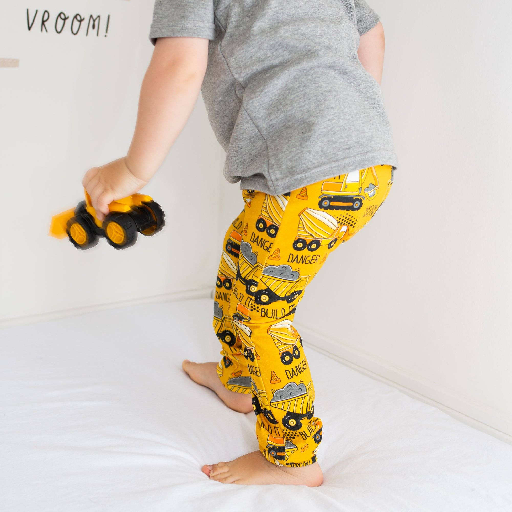 Work Zone Construction Print Baby & Toddler Cotton Leggings
