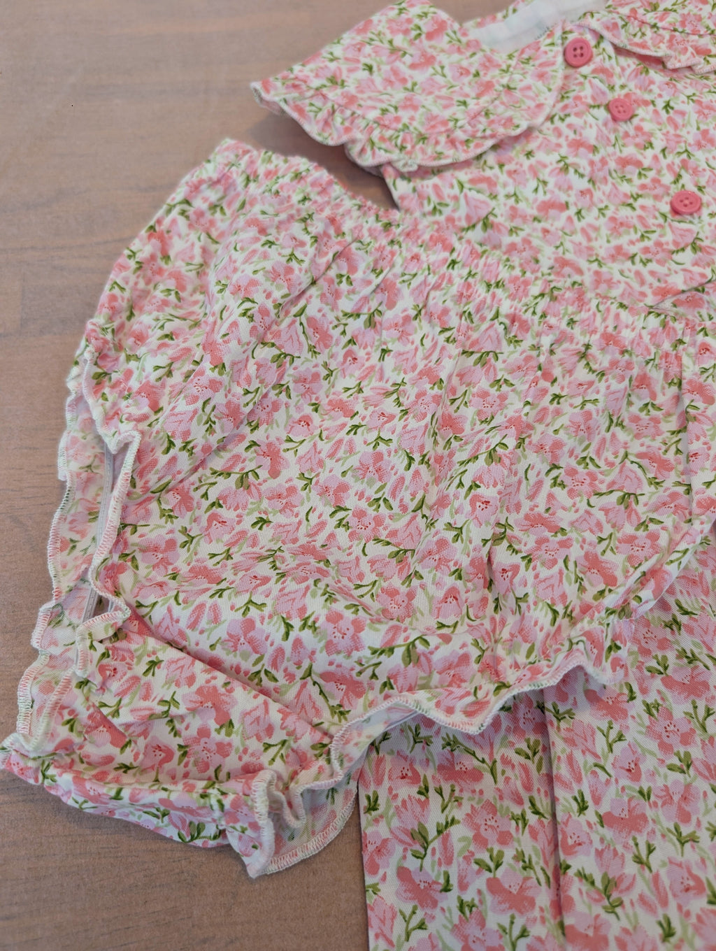 Baby Girl Pink Floral Dress Set With Headband
