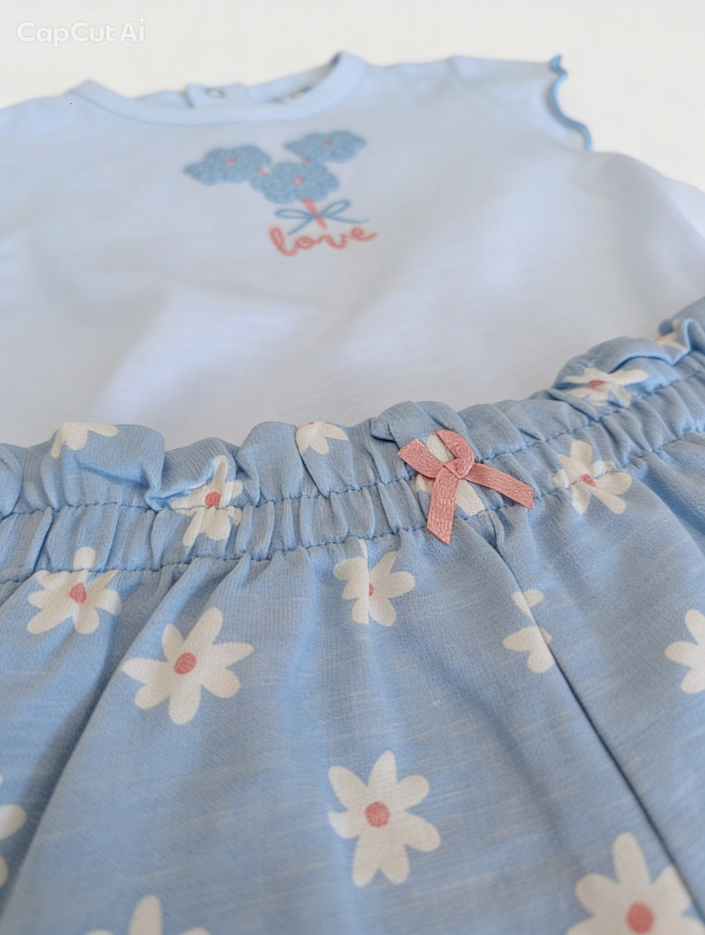 Girls 2 T-Shirts & 2 Shorts Set