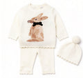 Ivory Bunny Rabbit 4PC Layette Set