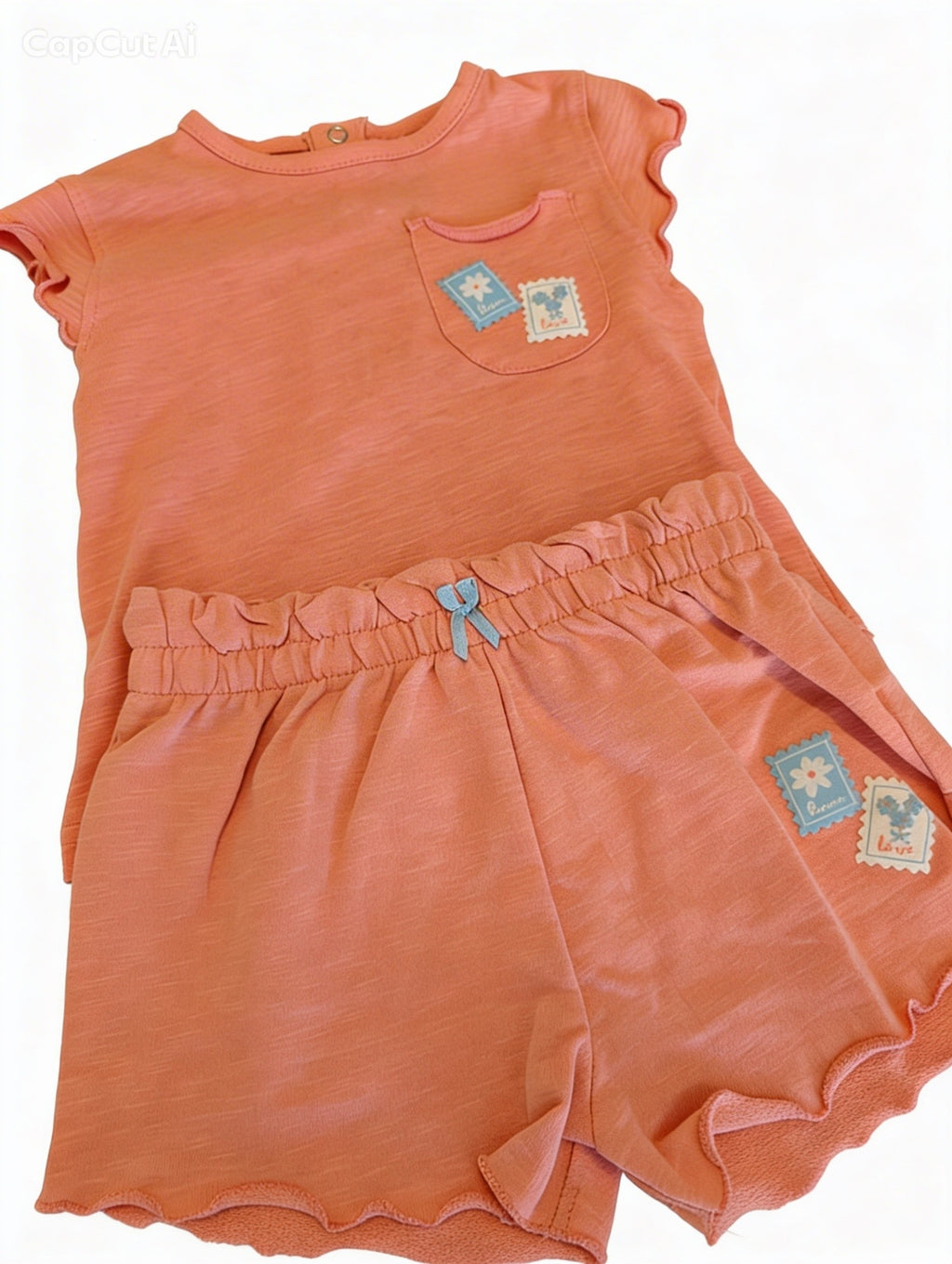 Girls 2 T-Shirts & 2 Shorts Set